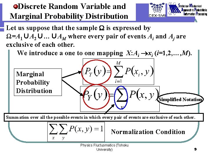 Discrete Random Variable and Marginal Probability Distribution Let us suppose that the sample W