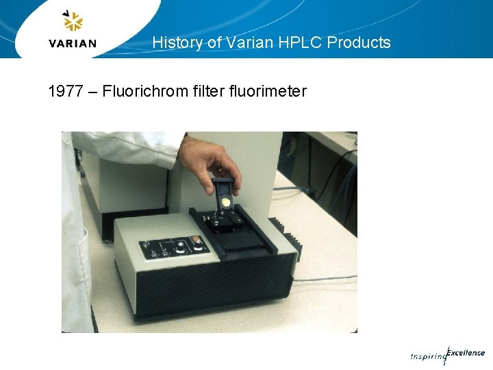 History of Varian HPLC Products 1977 – Fluorichrom filter fluorimeter 