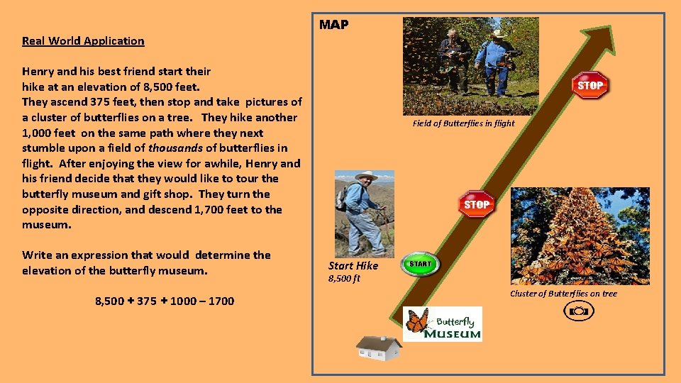 Real World Application MAP Henry and his best friend start their hike at an