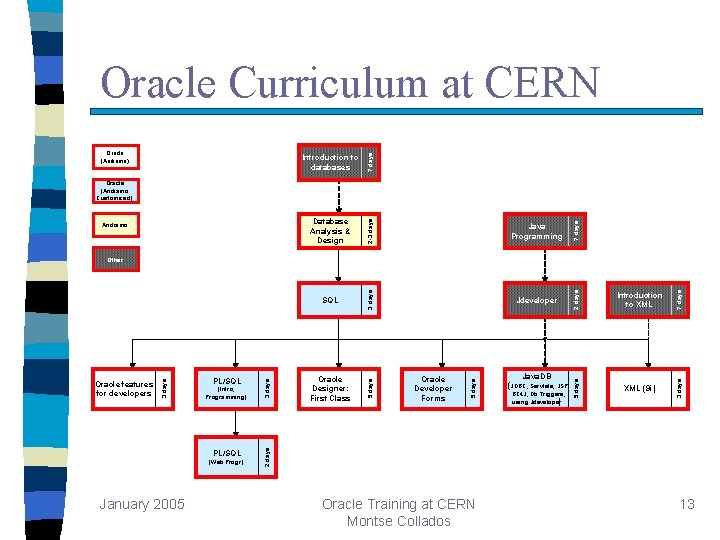 Oracle (Andiamo) Introduction to databases ? days Oracle Curriculum at CERN Database Analysis & Oracle (Andiamo) Introduction to databases ? days Oracle Curriculum at CERN Database Analysis &