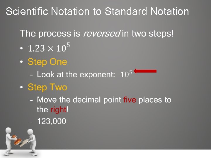 Scientific Notation to Standard Notation • 