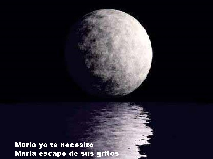 María yo te necesito María escapó de sus gritos 