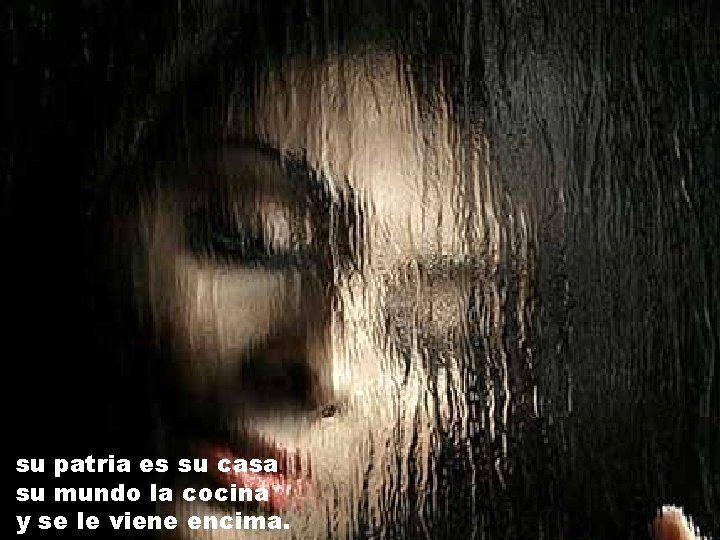 su patria es su casa su mundo la cocina y se le viene encima.