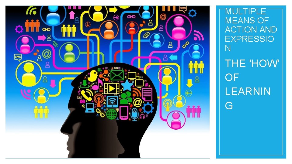 MULTIPLE MEANS OF ACTION AND EXPRESSIO N THE 'HOW' OF LEARNIN G This Photo