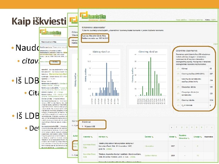 Kaip iškviesti Citavimą • Naudojant Citavimo tiesioginę nurodą • citavimas. lituanistikadb. lt • Iš