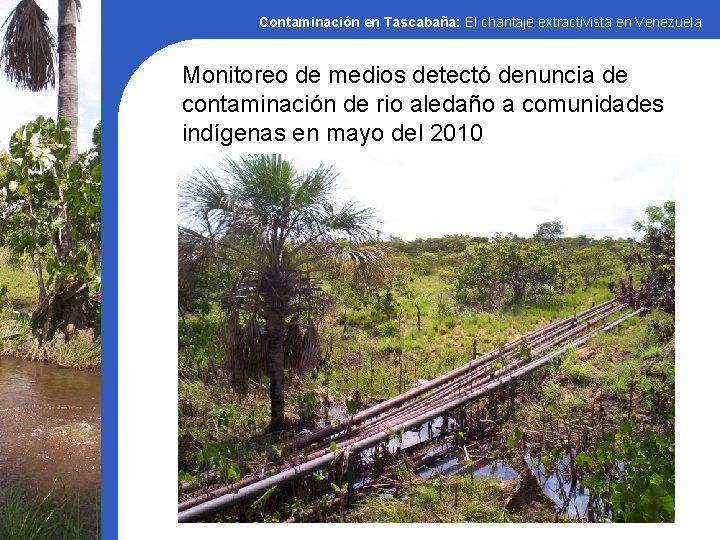 Contaminación en Tascabaña: El chantaje extractivista en Venezuela Monitoreo de medios detectó denuncia de