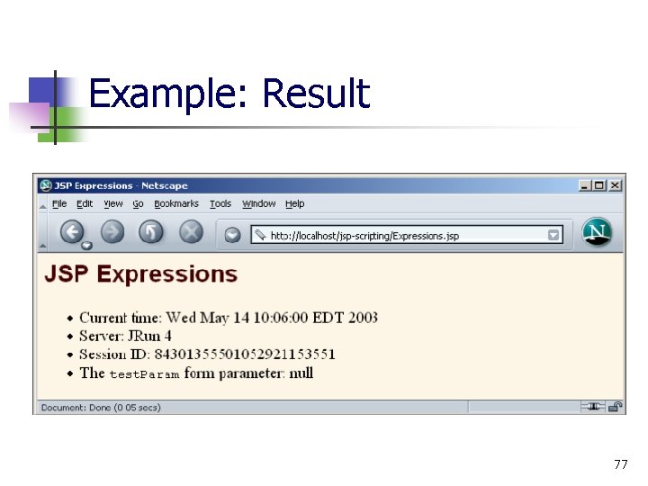 Example: Result 77 