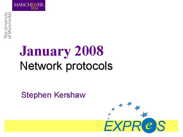 January 2008 Network protocols Stephen Kershaw 