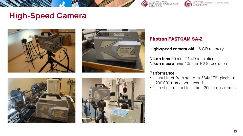 High-Speed Camera Photron FASTCAM SA-Z High-speed camera with 16 GB memory Nikon lens 50