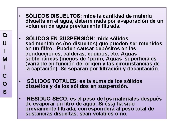 BROMATOLOGIA I TEMA 4 EL AGUA EN LA