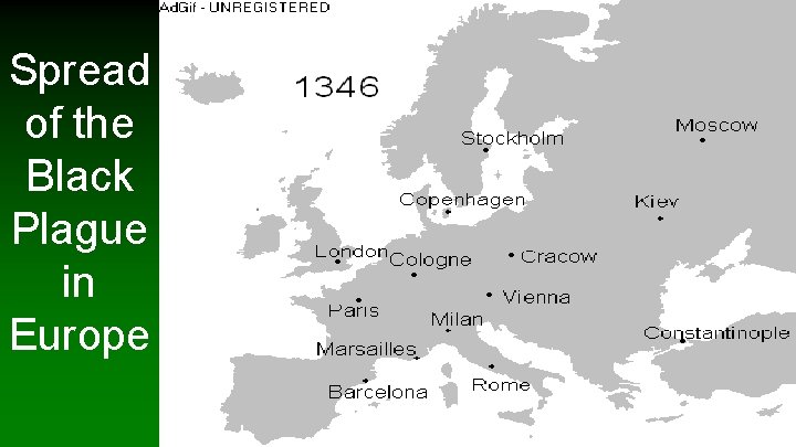 Spread of the Black Plague in Europe 