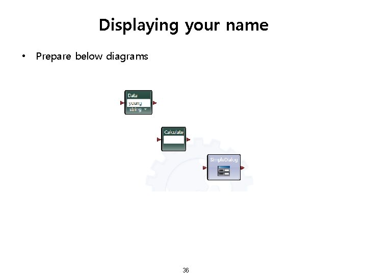 Displaying your name • Prepare below diagrams 36 