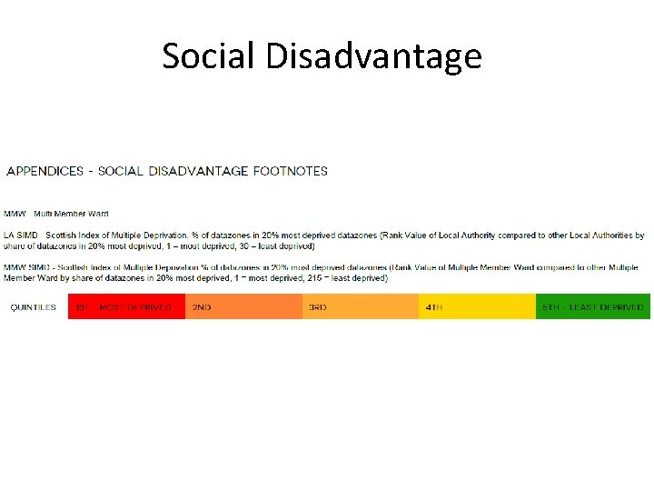 Social Disadvantage 