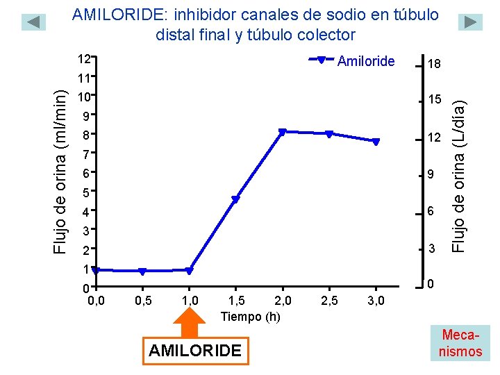 AMILORIDE: inhibidor canales de sodio en túbulo distal final y túbulo colector 12 Amiloride