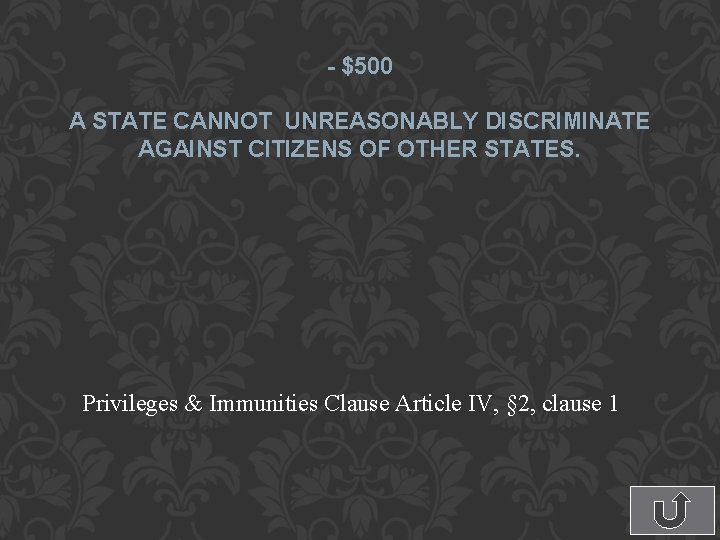 - $500 A STATE CANNOT UNREASONABLY DISCRIMINATE AGAINST CITIZENS OF OTHER STATES. Privileges &