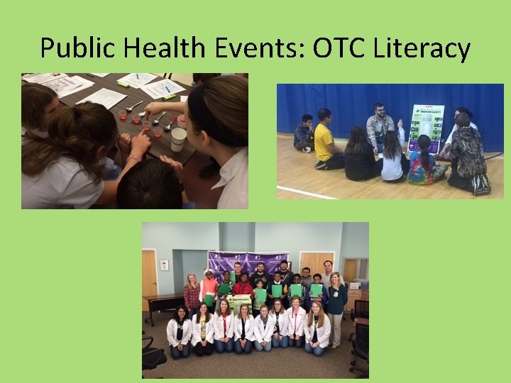 Public Health Events: OTC Literacy 