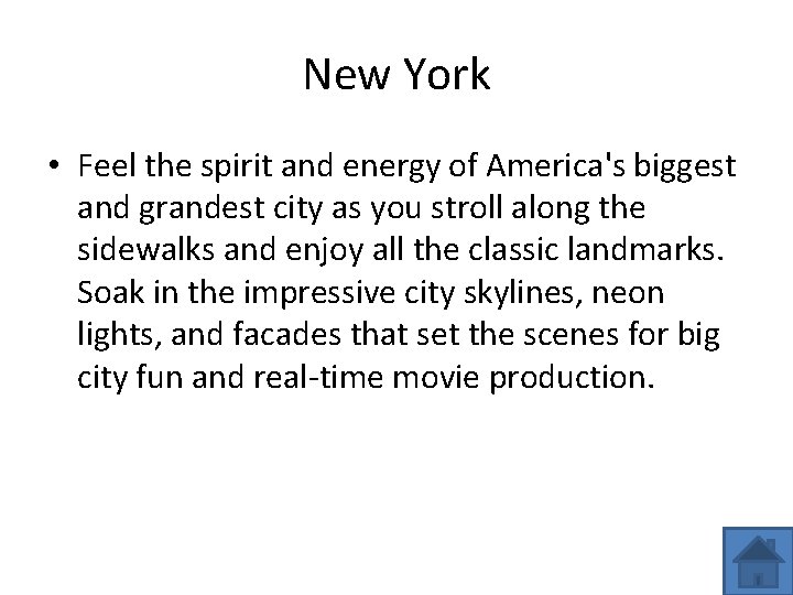 New York • Feel the spirit and energy of America's biggest and grandest city