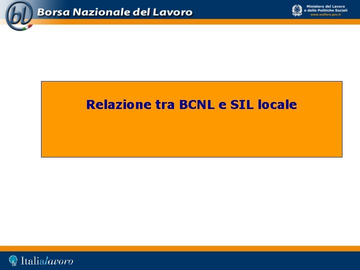 Relazione tra BCNL e SIL locale 