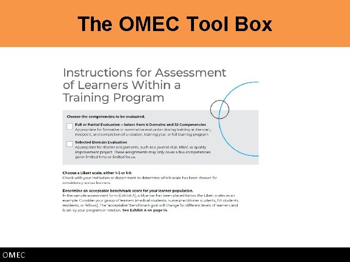 The OMEC Tool Box OMEC 