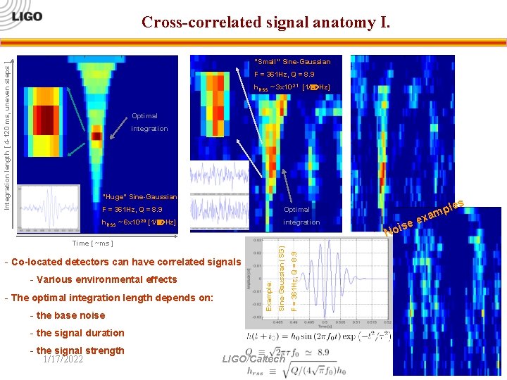 “Small” Sine-Gaussian F = 361 Hz, Q = 8. 9 h. RSS ~ 3