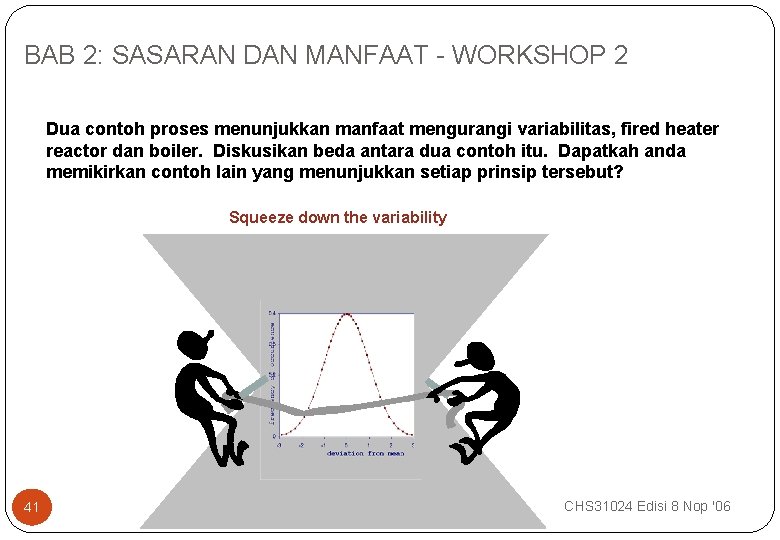 BAB 2: SASARAN DAN MANFAAT - WORKSHOP 2 Dua contoh proses menunjukkan manfaat mengurangi