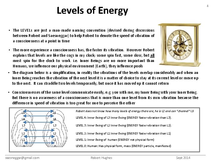 Levels of Energy • The LEVELs are just a man-made naming convention (devised during
