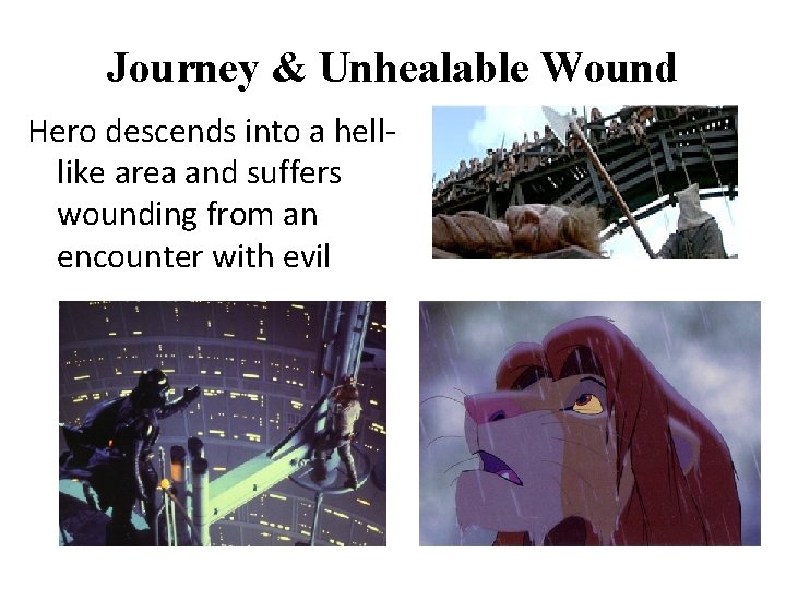 Journey & Unhealable Wound Hero descends into a helllike area and suffers wounding from