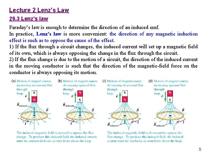 Chapter 29 Electromagnetic Induction October 29 Faradays Law