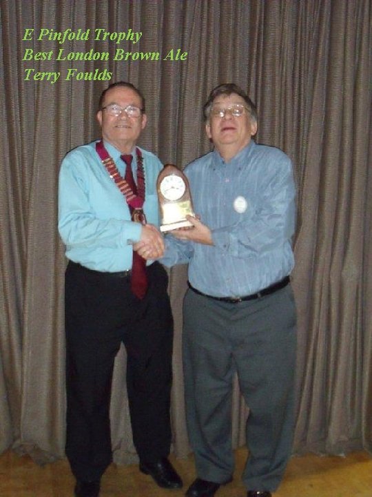 E Pinfold Trophy Best London Brown Ale Terry Foulds 