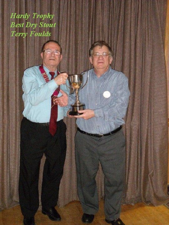 Hardy Trophy Best Dry Stout Terry Foulds 