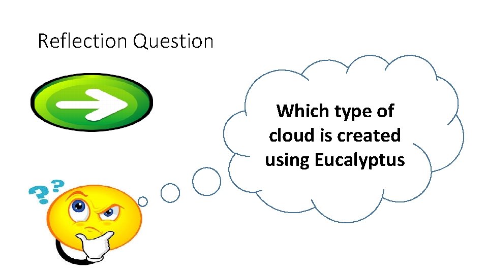 Reflection Question Which type of cloud is created using Eucalyptus 