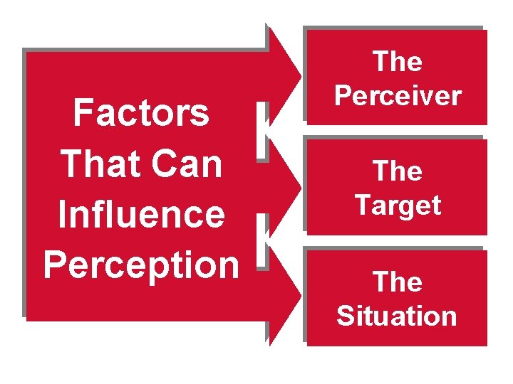 Factors That Can Influence Perception The Perceiver The Target The Situation 