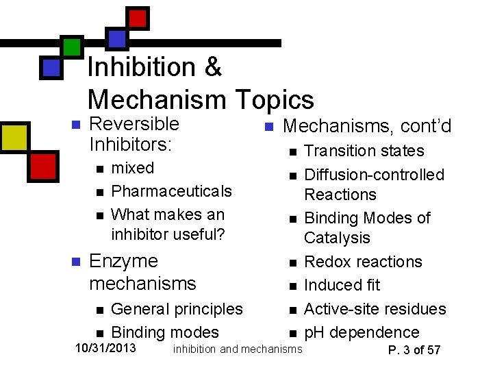Enzymes Inhibition and Mechanisms Andy Howard Introductory Biochemistry
