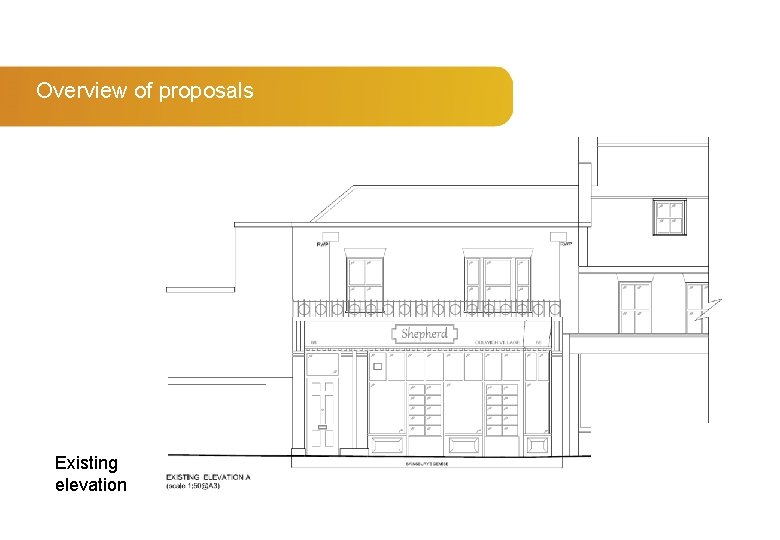 Overview of proposals Existing elevation 