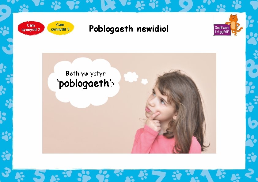 Cam cynnydd 2 Cam cynnydd 3 Poblogaeth newidiol Beth yw ystyr ‘poblogaeth’? 