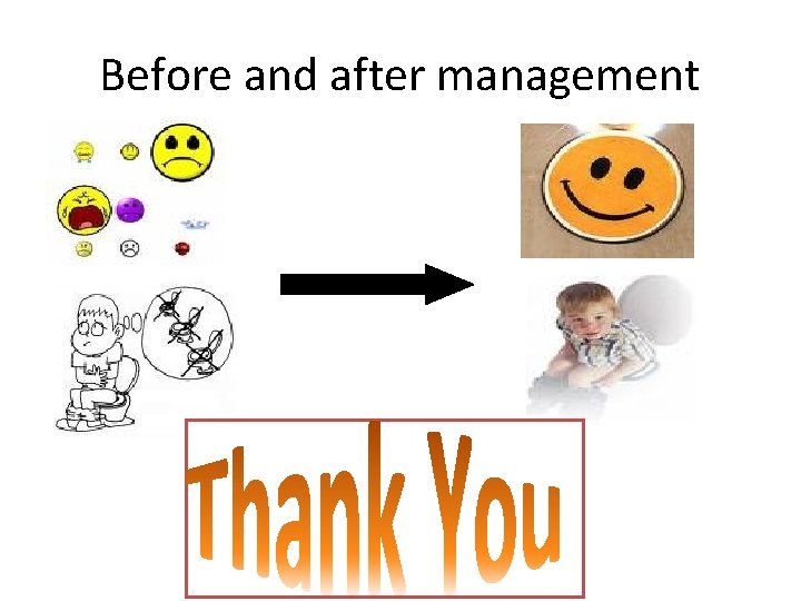 Before and after management 