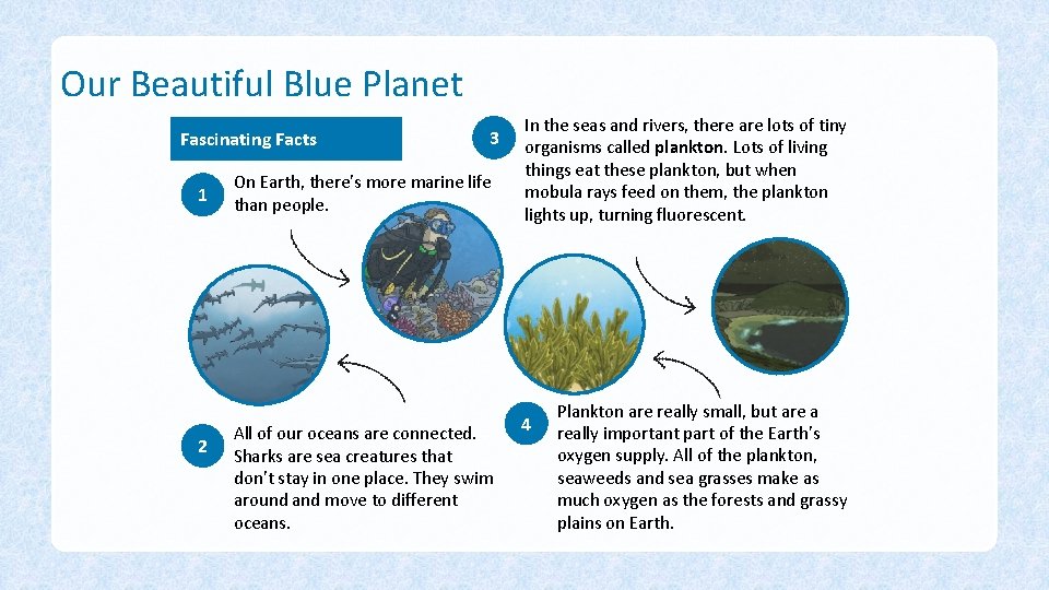 Our Beautiful Blue Planet Fascinating Facts 1 2 3 On Earth, there’s more marine