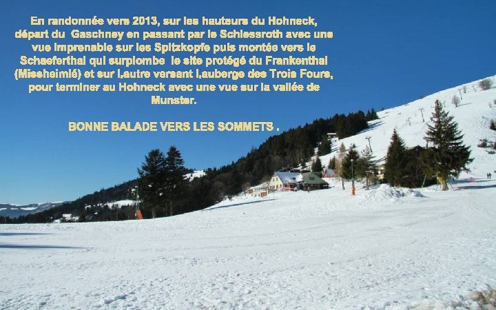 En randonnée vers 2013, sur les hauteurs du Hohneck, départ du Gaschney en passant