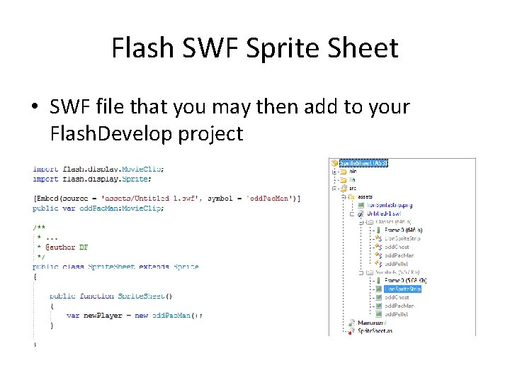 Flash SWF Sprite Sheet • SWF file that you may then add to your