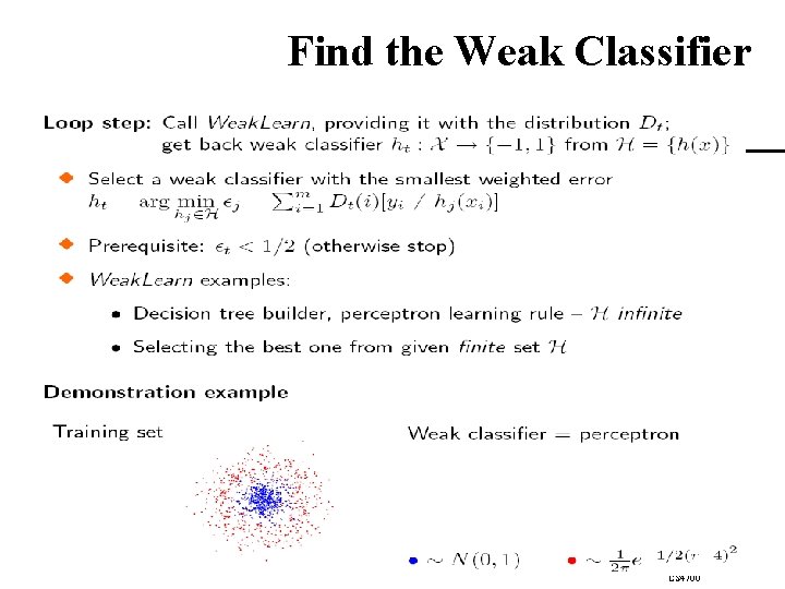 Find the Weak Classifier 26 Carla P. Gomes CS 4700 