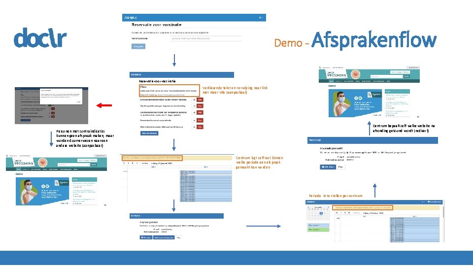 Demo - Afsprakenflow Reservatie voor vaccinatie Verklarende tekst en verwijzing naar link met meer