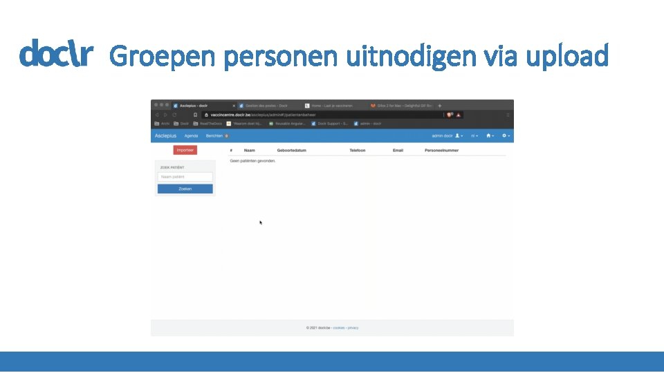 Groepen personen uitnodigen via upload 