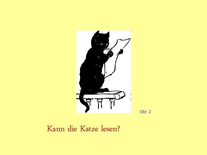 Obr. 2 Kann die Katze lesen? 