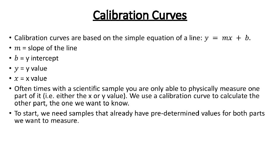 Calibration Curves • 