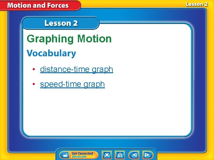 Graphing Motion • distance-time graph • speed-time graph 