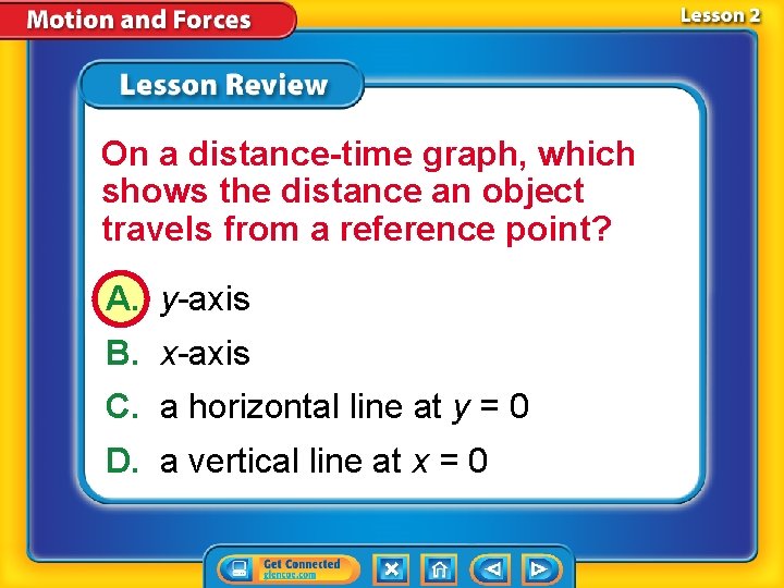 On a distance-time graph, which shows the distance an object travels from a reference