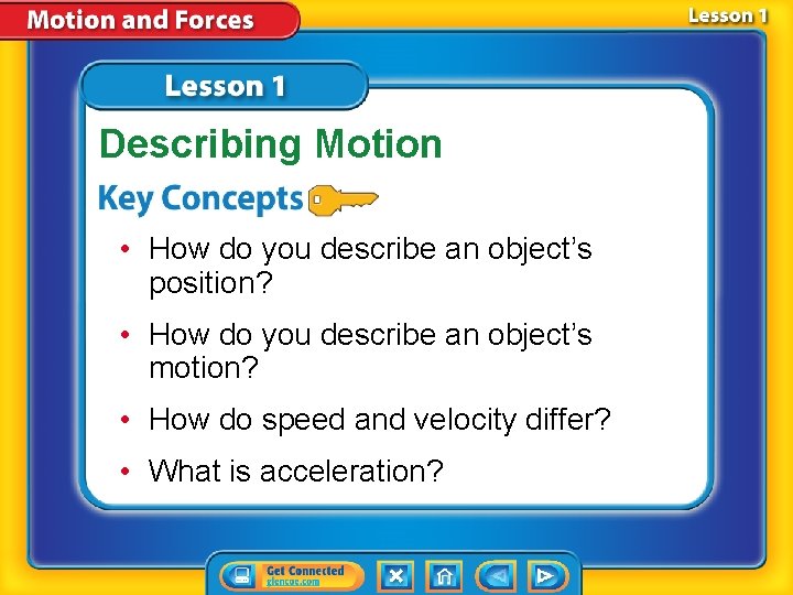 Describing Motion • How do you describe an object’s position? • How do you Describing Motion • How do you describe an object’s position? • How do you