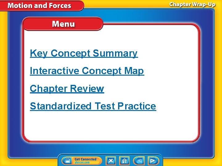 Key Concept Summary Interactive Concept Map Chapter Review Standardized Test Practice 