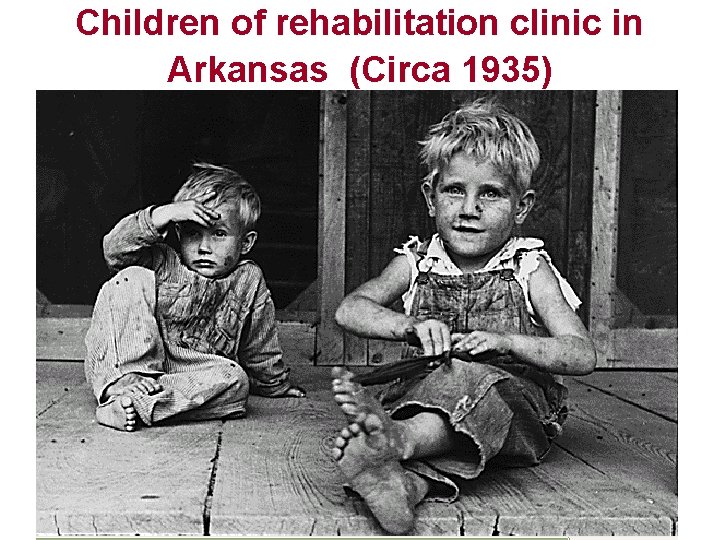 Children of rehabilitation clinic in Arkansas (Circa 1935) 