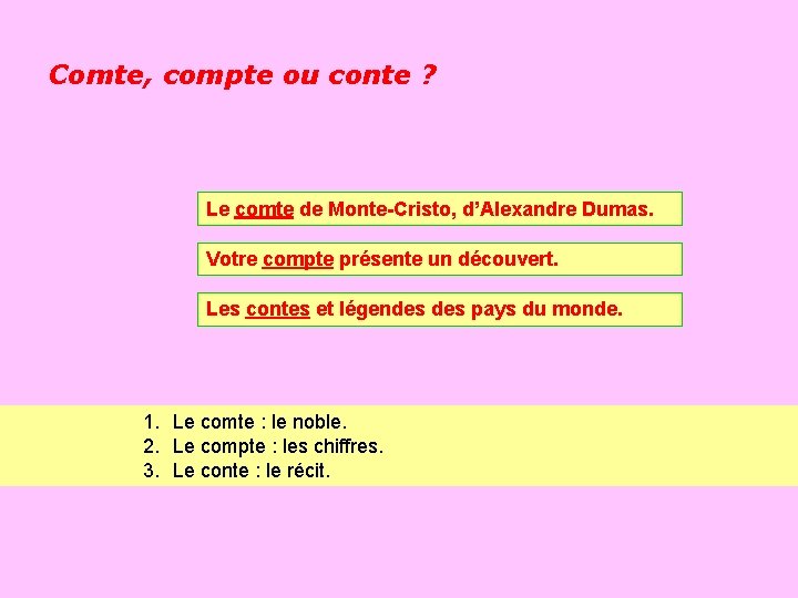 Comte, compte ou conte ? Le comte de Monte-Cristo, d’Alexandre Dumas. Votre compte présente